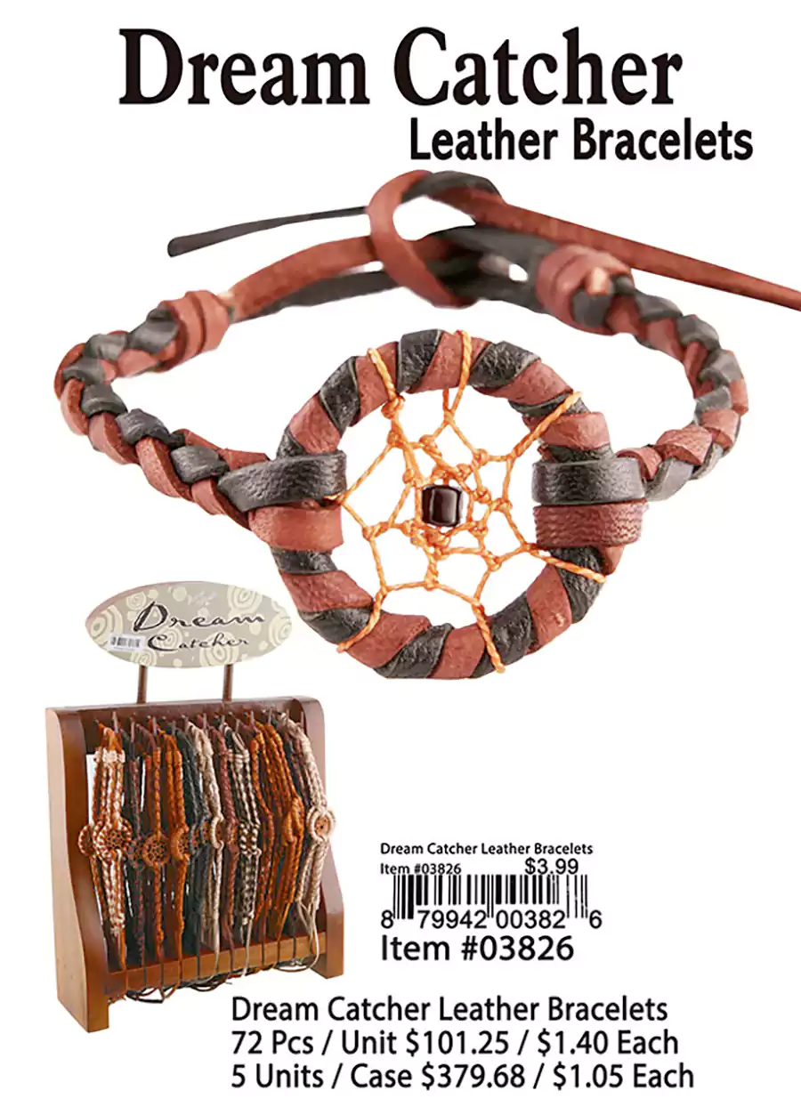 Dream Catcher Leather Bracelets